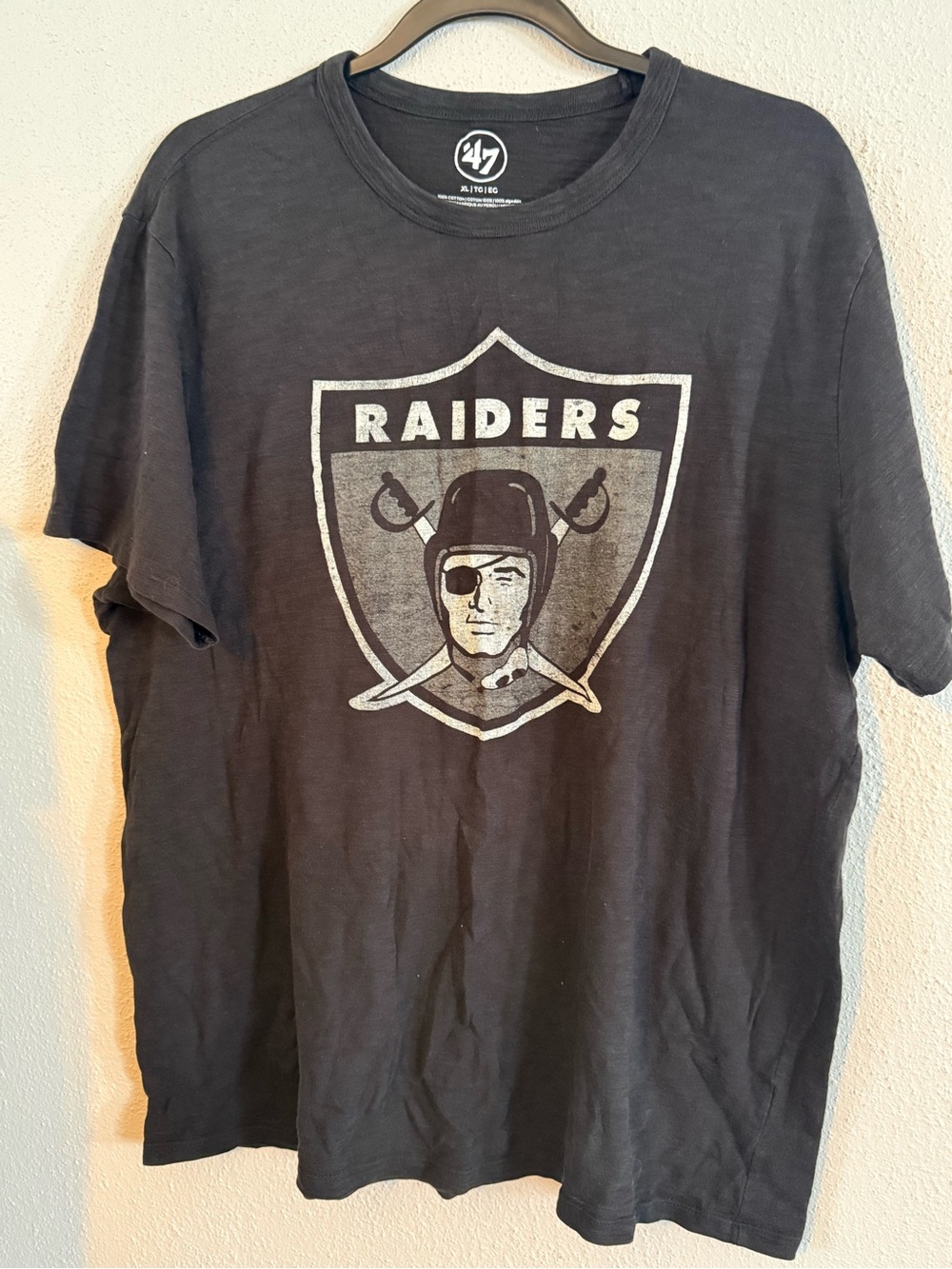 '47 Black Raiders‎ Graphic Tee with Silver Shield Logo